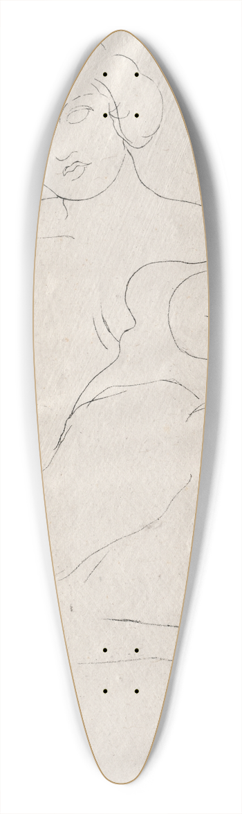 Auguste Rodin - Two Figures 39.3 inch art pintail longboard deck