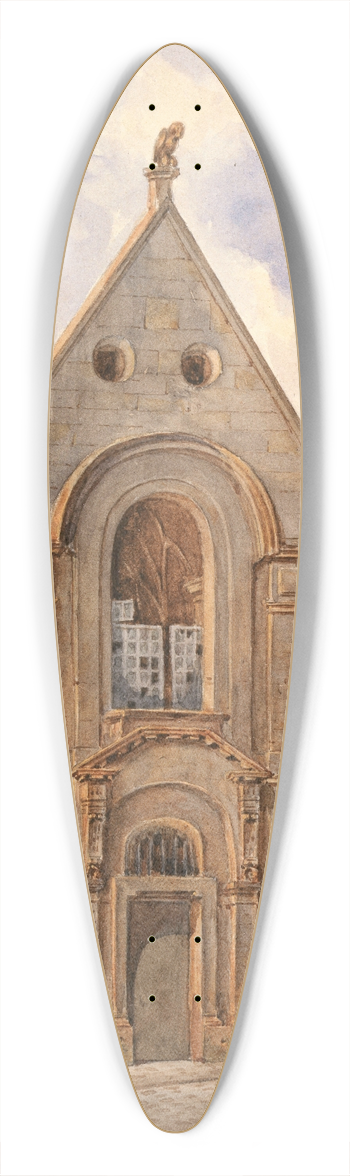 Auguste-Sbastien Bnard - Vue de lextrieur dune chapelle. 39.3 inch art pintail longboard deck