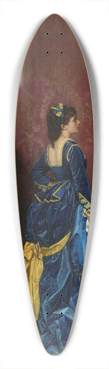Auguste Toulmouche - Le Robe Bleu 39.3 inch art pintail longboard deck