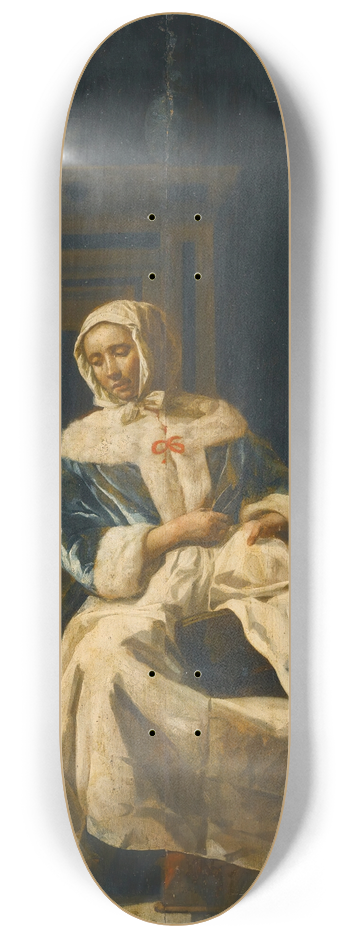 Jan van Pee - AMother And Child In An Interior 8.25 inch art skate deck