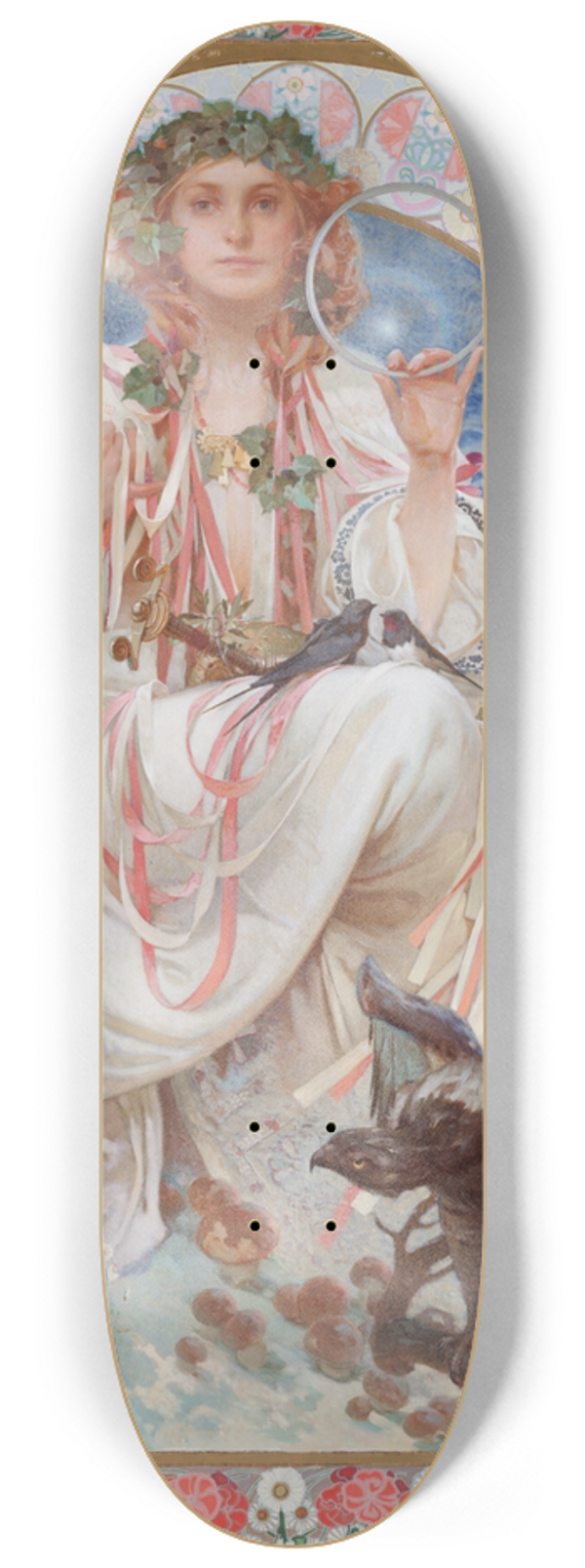 Alphonse Mucha - Portrait Of Josephine Crane-Bradley As Slavia 8.25 inch art skate deck