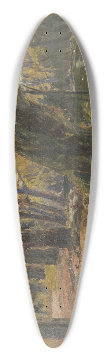Augustin Satra - In The Park 39.3 inch art pintail longboard deck