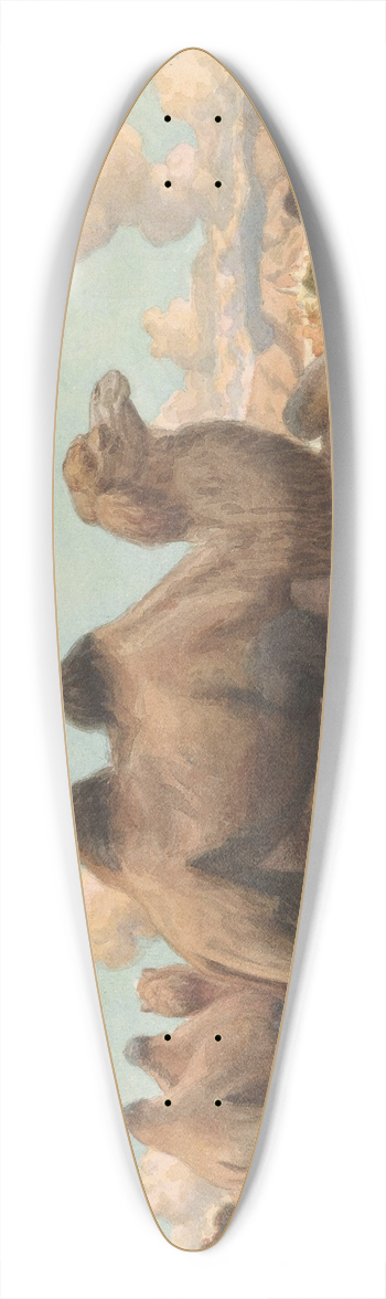 August Le Gras - Kamelen in een landschap 39.3 inch art pintail longboard deck