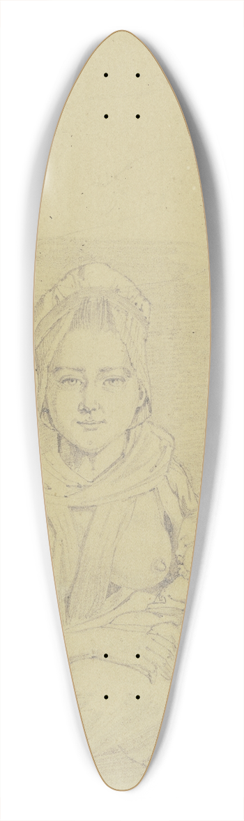 August Lucas - Nursing mother with child 39.3 inch art pintail longboard deck