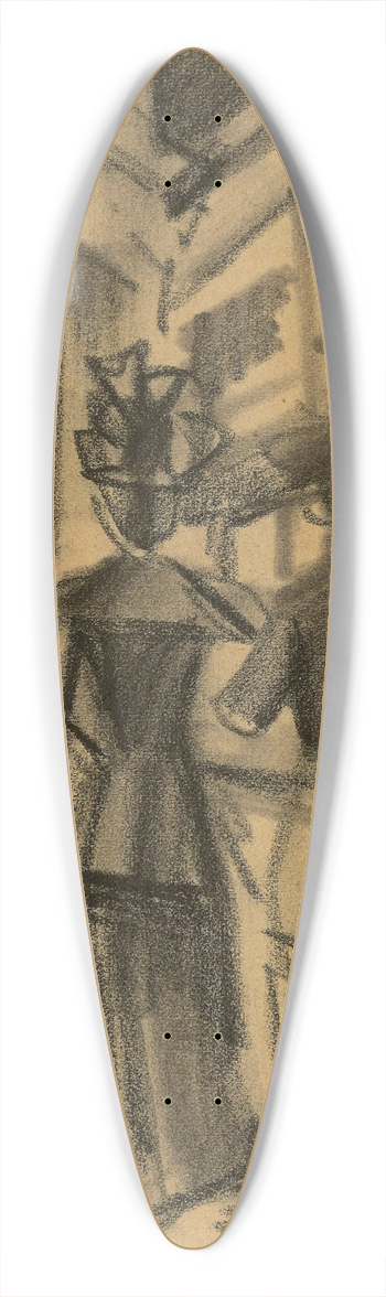 August Macke - Leute auf der Strae 39.3 inch art pintail longboard deck