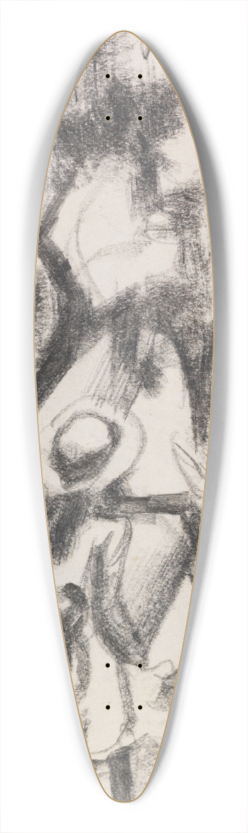 August Macke - Mdchen im Park 39.3 inch art pintail longboard deck
