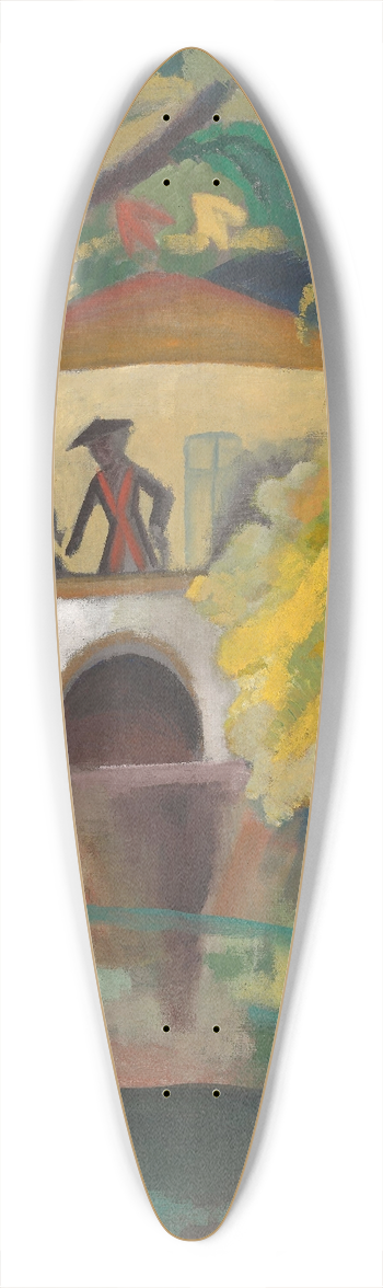 August Macke - Rokoko 39.3 inch art pintail longboard deck