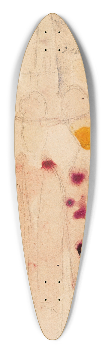 August Macke - Strae mit Leuten (klein) 39.3 inch art pintail longboard deck