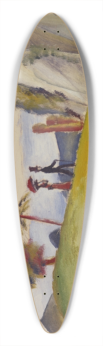 August Macke - Strollers in a Rocky Landscape 39.3 inch art pintail longboard deck