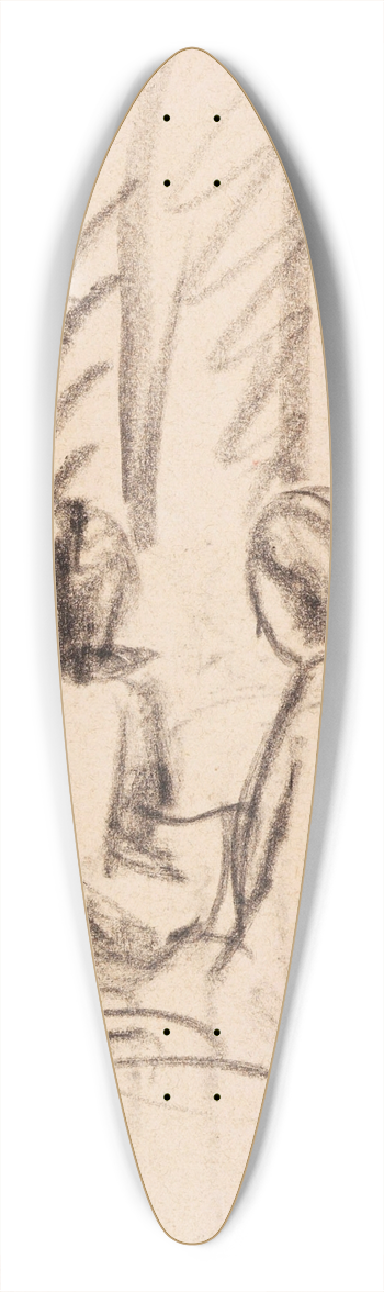 August Macke - Studie sitzender Mdchen 39.3 inch art pintail longboard deck
