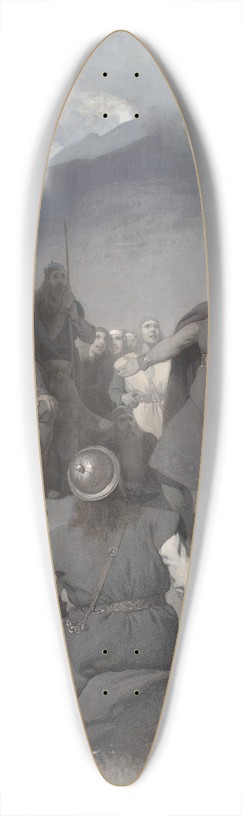 August Malmstrm - Frithiofs Courtship 39.3 inch art pintail longboard deck