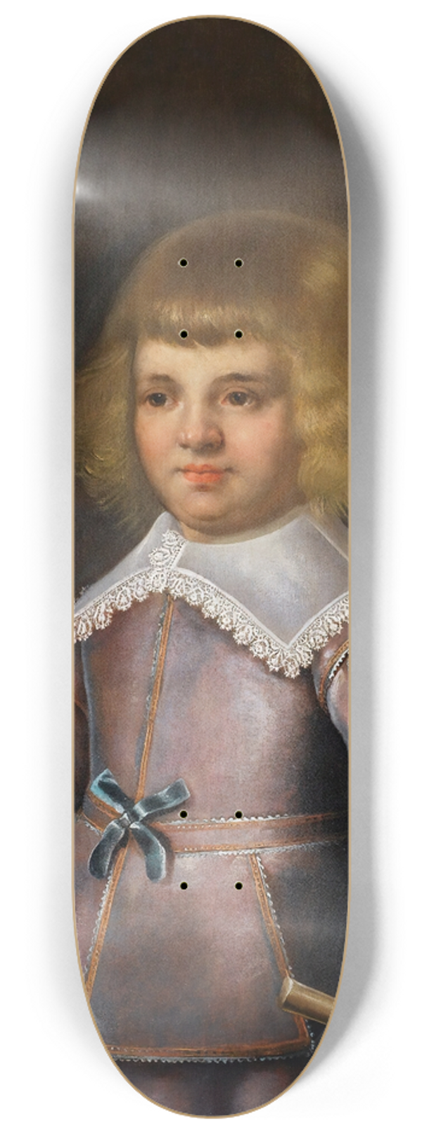 Jan van Teylingen - Portrait Of A Young Boy Holding A Hat 8.25 inch art skate deck