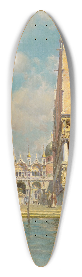 Augusto Lovatti - Venice 39.3 inch art pintail longboard deck