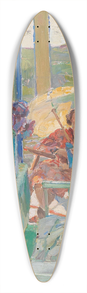 August Rieger - A lady with parasol (Aunt Lotte in Ptzleinsdorf) 39.3 inch art pintail longboard deck