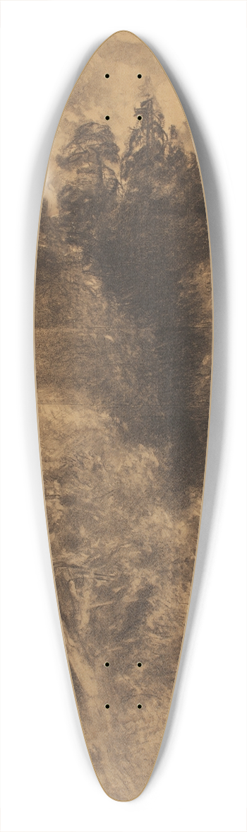 August Schaeffer von Wienwald - Baumstudie 39.3 inch art pintail longboard deck