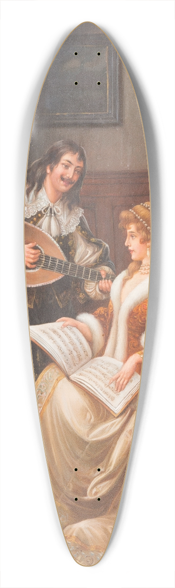 August Stephan - Love and harmony 39.3 inch art pintail longboard deck