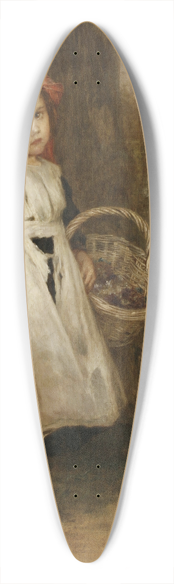 Augustus Edwin Mulready - A Little Violet Seller 39.3 inch art pintail longboard deck
