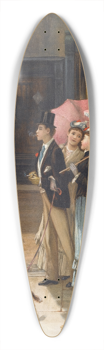 Augustus Edwin Mulready - Our Good Natured Cousin 39.3 inch art pintail longboard deck