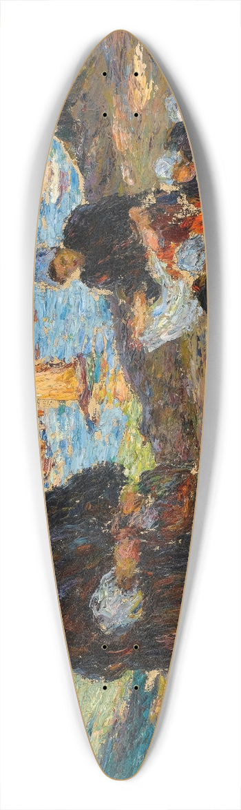 Augustus Koopman - Coastal Scene 39.3 inch art pintail longboard deck