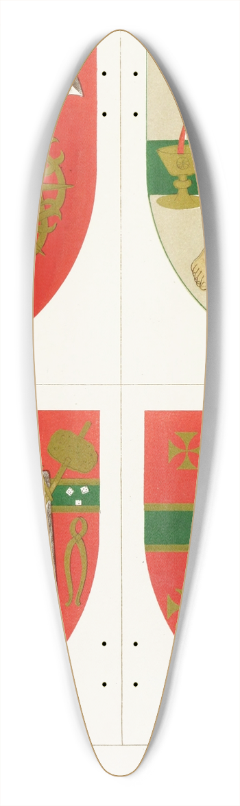 Augustus Pugin - Emblems of our Lords Passion 39.3 inch art pintail longboard deck