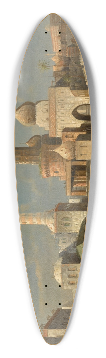 August Von Siegen - An Eastern City 39.3 inch art pintail longboard deck