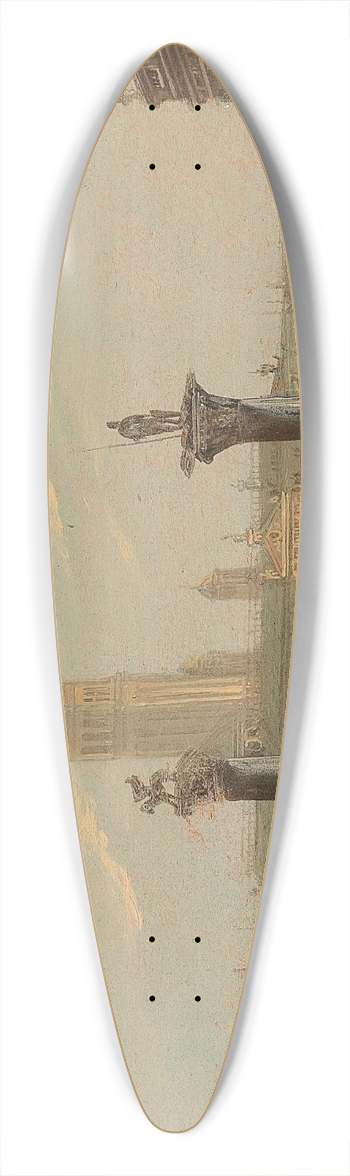 August Von Siegen - Venice, St Marks Square 39.3 inch art pintail longboard deck
