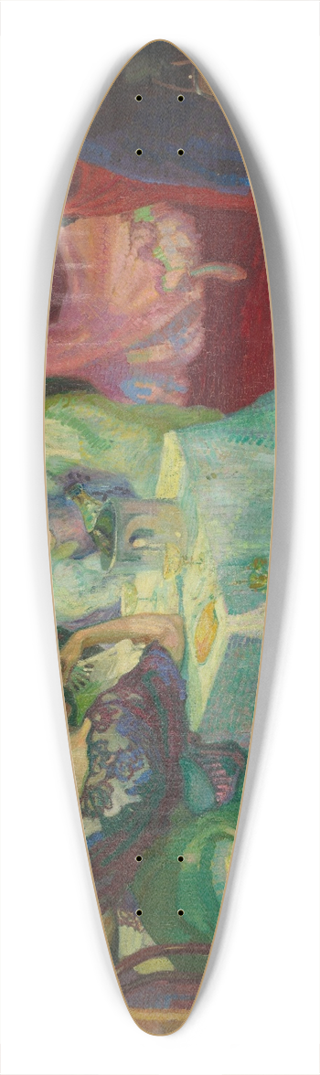Axel Trneman - Night Caf 39.3 inch art pintail longboard deck