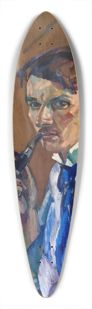 Axel Trneman - Self-portrait 39.3 inch art pintail longboard deck
