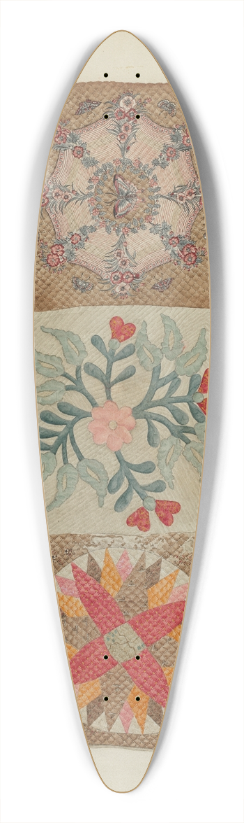 A. Zimet - Applique and Patchwork Quilt 39.3 inch art pintail longboard deck