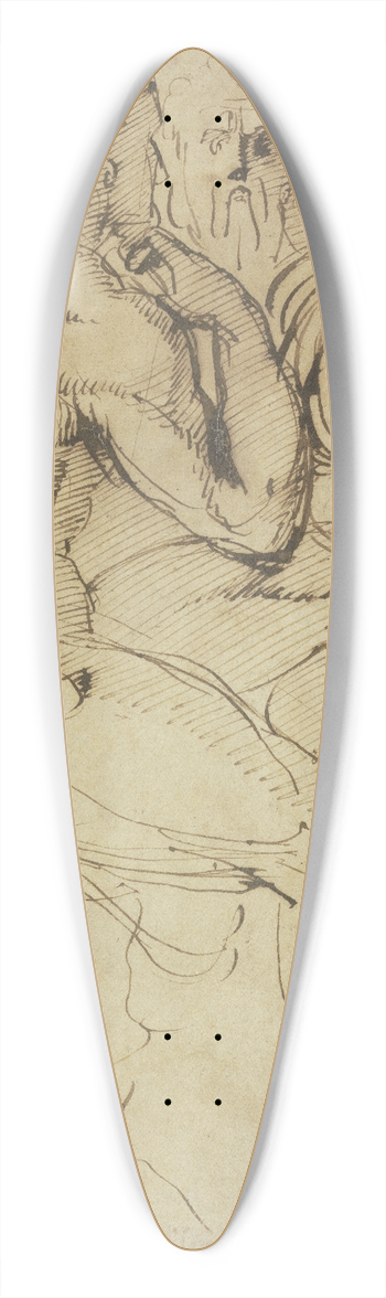 Baccio Bandinelli - Vier nackte Mnner zusammensitzend 39.3 inch art pintail longboard deck