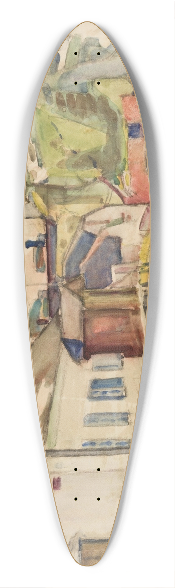 Balder Tomasberg - View of Paldiski 39.3 inch art pintail longboard deck