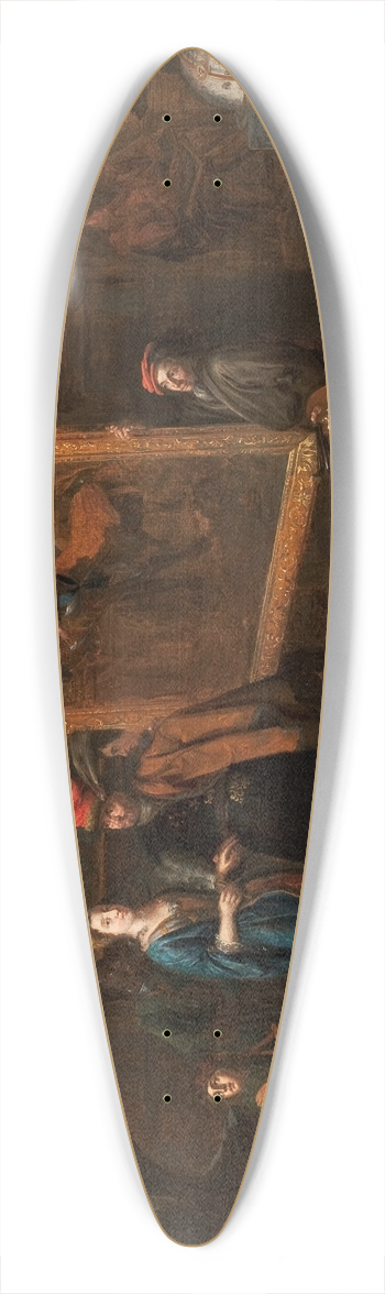 Balthasar Van Den Bossche - Atelier of a Painter 39.3 inch art pintail longboard deck