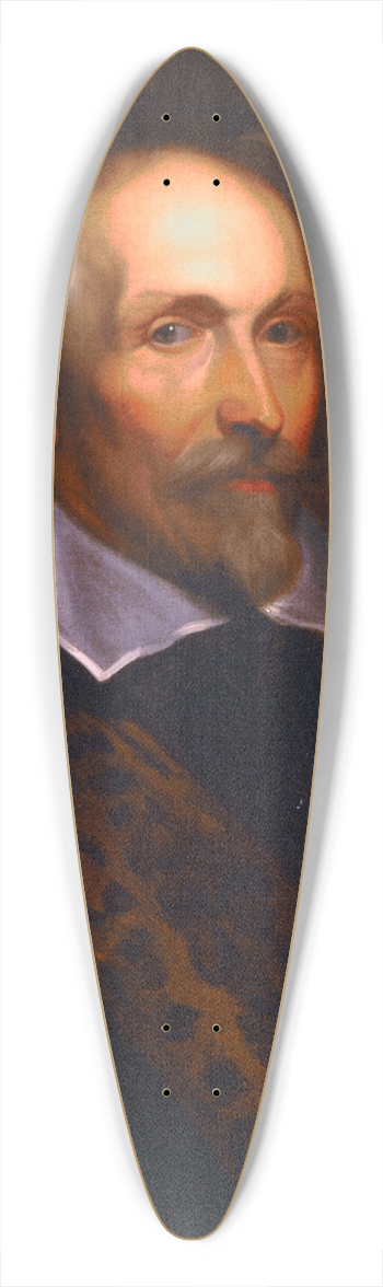 Balthasar van Meurs - Portret van Joannes Woverius 39.3 inch art pintail longboard deck