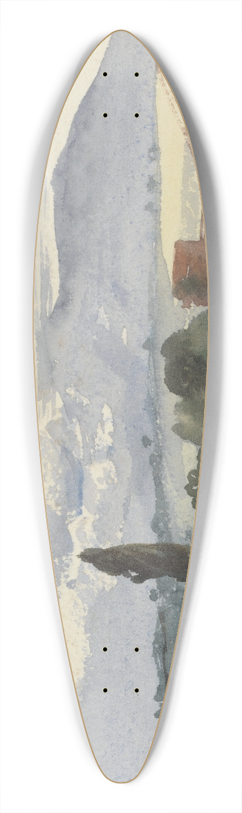 Barbara Bodichon - Sketchbook 39.3 inch art pintail longboard deck