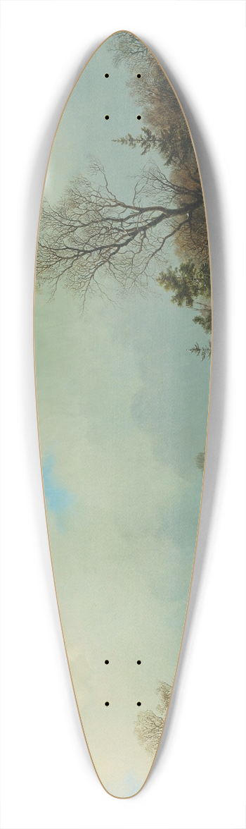 Barend Cornelis Koekkoek - Winter scene 39.3 inch art pintail longboard deck