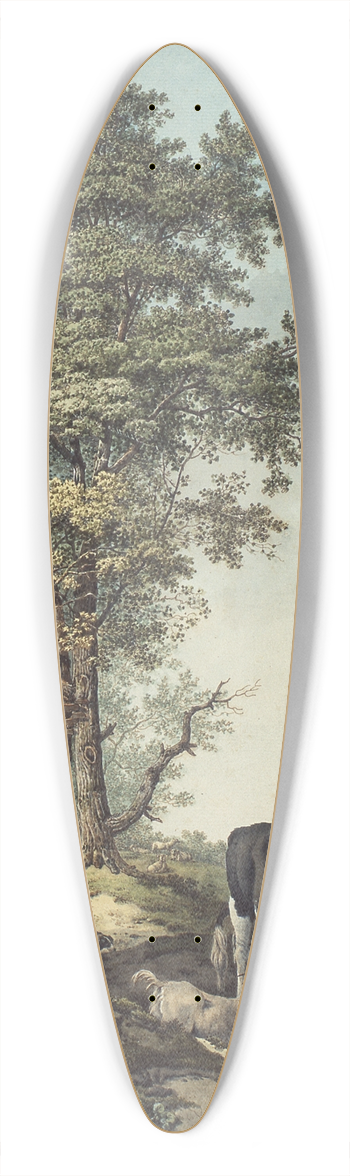 Barend Hendrik Thier - Herder met vee bij meertje 39.3 inch art pintail longboard deck