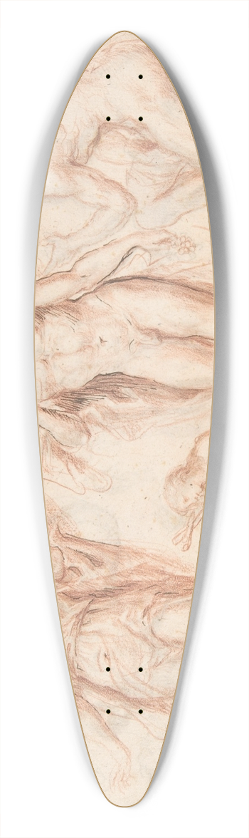 Bartholomaeus Ignaz Weiss - four main figure studies 39.3 inch art pintail longboard deck