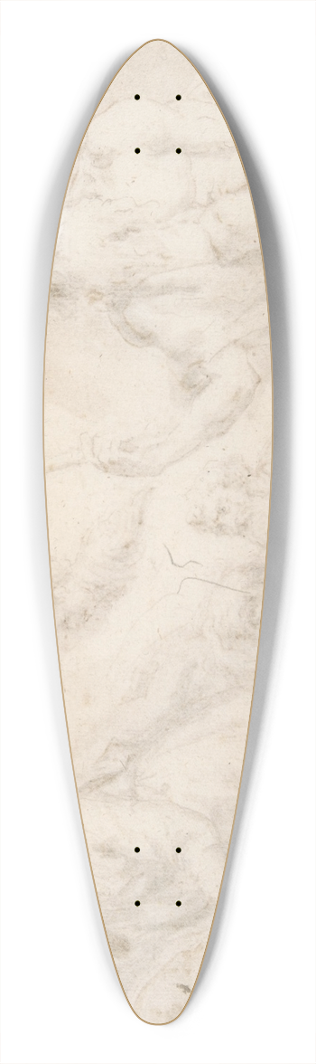 Bartholomaeus Ignaz Weiss - Two Head Studies 39.3 inch art pintail longboard deck