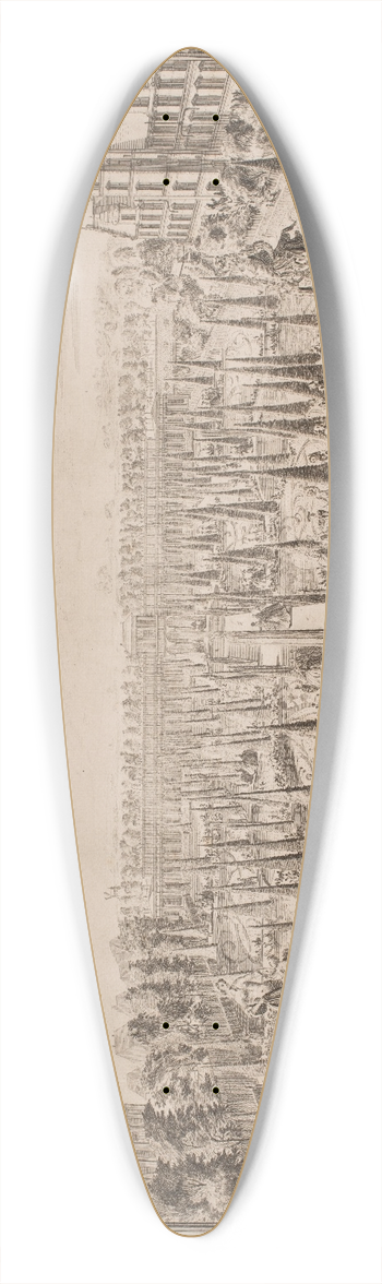 Bartholomus Roque - Rosenborg 39.3 inch art pintail longboard deck