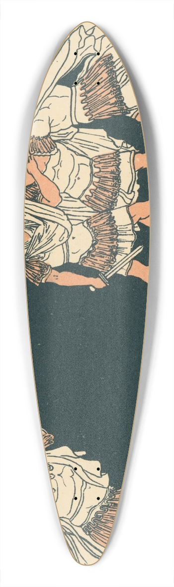 Bartolomeo Pinelli - Nisus and Euryalus 39.3 inch art pintail longboard deck