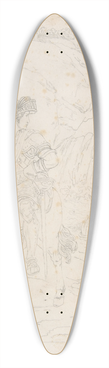 Bartolomeo Pinelli - Romantic Subject 39.3 inch art pintail longboard deck