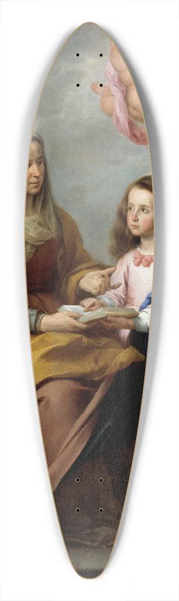Bartolom Estebn Murillo - Education Of The Virgin 39.3 inch art pintail longboard deck