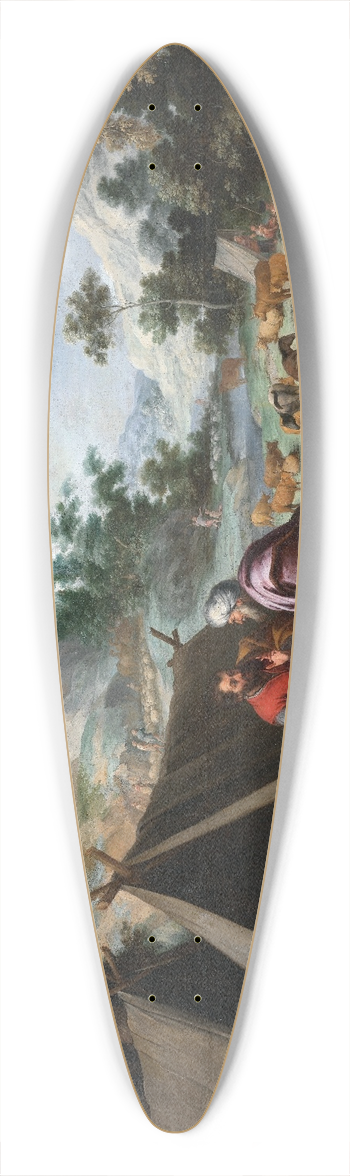 Bartolom Estebn Murillo - Laban Searching for his Stolen Household Gods 39.3 inch art pintail longboard deck