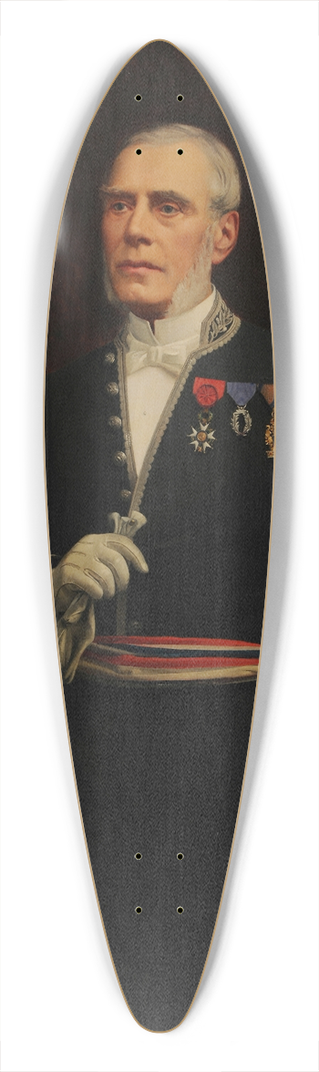 Basile Lemeunier - Simon Dauphinot, maire de Reims 39.3 inch art pintail longboard deck