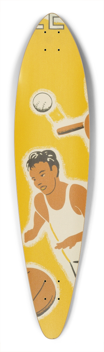 Beard - Athletics 39.3 inch art pintail longboard deck