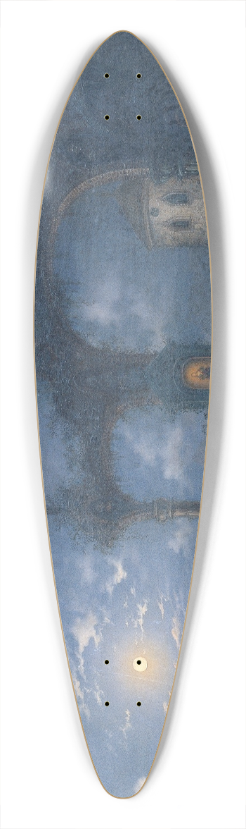Bello Brivio - Meereslandschaft mit Ruine 39.3 inch art pintail longboard deck