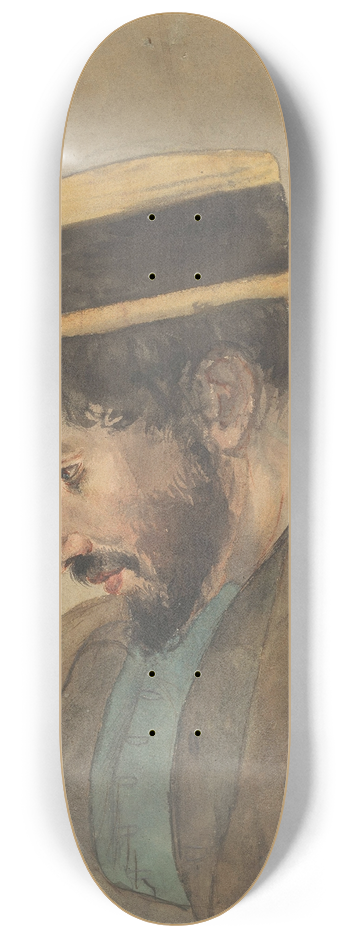Jan Veth - Portret van een jongeman met strooien hoed 8.25 inch art skate deck