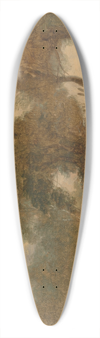 Benjamin Barker - A Landscape at Wick, Gloucestershire, Below the Rocks 39.3 inch art pintail longboard deck