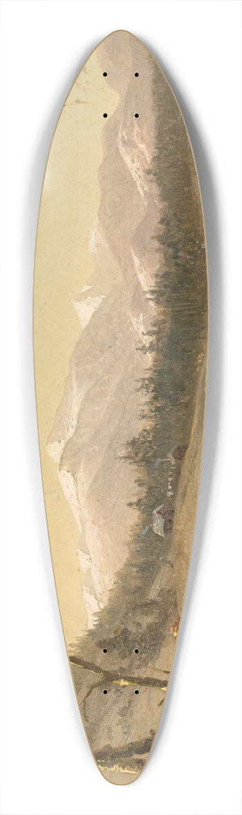Benjamin Champney - White Mountains (Winter Scene) 39.3 inch art pintail longboard deck
