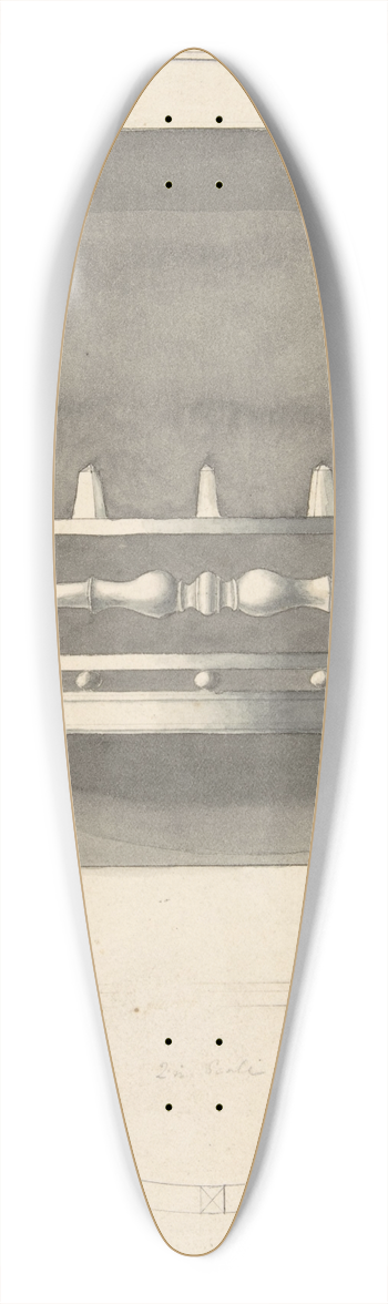 Benjamin Dean Wyatt - Design for a Cast-iron Hob Grate in Ormolu 39.3 inch art pintail longboard deck